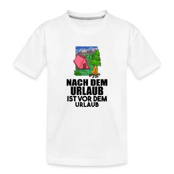 Urlaub - Kinder Premium Bio T-Shirt - Weiß - Vorne