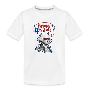 4. Juli - Unabhängigkeitstag. Wenn du die Freiheit liebst - Kinder Premium Bio T-Shirt - Weiß - Vorne