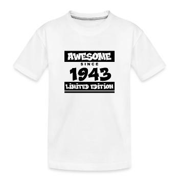1943 - Jahrgang 1943 - Fantastisch seit 1943 - Kinder Premium Bio T-Shirt - Weiß - Vorne