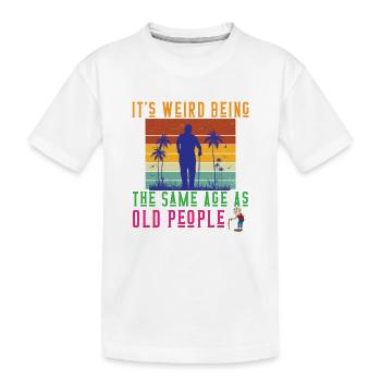 Parole irrévérencieuse d’un jeune aîné - T-shirt bio Premium Enfant - blanc - Devant