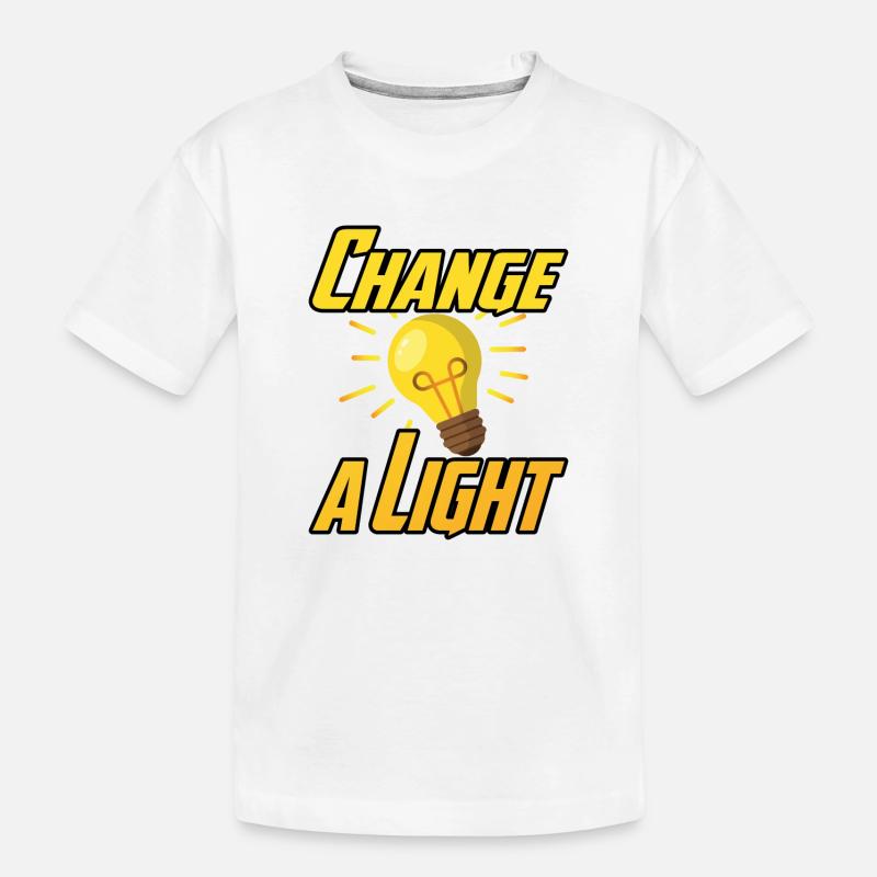 Change a Light - Kinder Premium Bio T-Shirt - Weiß