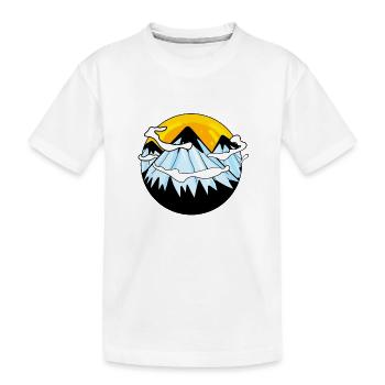 Berg Berge Berggipfel Gipfel - Kinder Premium Bio T-Shirt - Weiß - Vorne