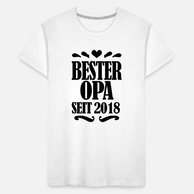 Bester Opa seit 2018 - Opa Geschenkidee Kinder Premium Bio T-Shirt