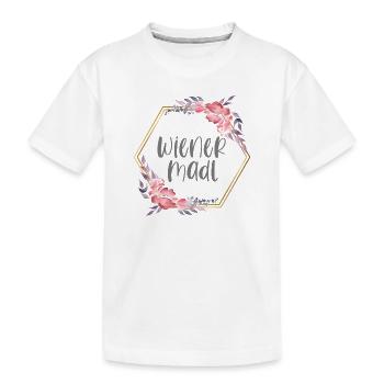 Wiener Madl Wienerin Wien Österreich Geschenk - Kinder Premium Bio T-Shirt - Weiß - Vorne