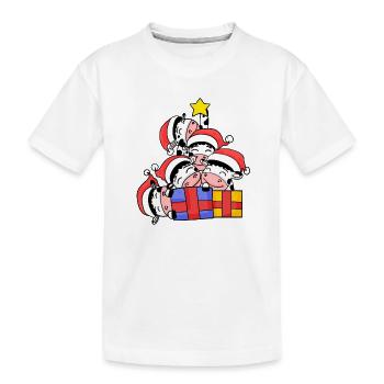 Arbre de Noël Arbre de Noël - T-shirt bio Premium Enfant - blanc - Devant