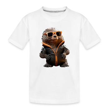 Maulwurf mit Sonnenbrille Liebe Süße Maulwürfe - Kinder Premium Bio T-Shirt - Weiß - Vorne
