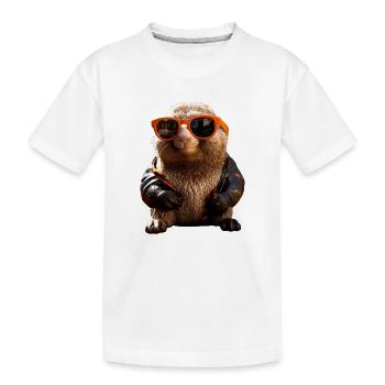 Maulwurf mit Sonnenbrille Liebe Süße Maulwürfe - Kinder Premium Bio T-Shirt - Weiß - Vorne
