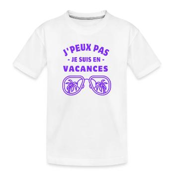 I Can't I'm - Kids' Premium Organic T-Shirt - white - Front