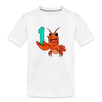 Numéro 1 Numéro Un - Motif Homard - T-shirt bio Premium Enfant - blanc - Devant