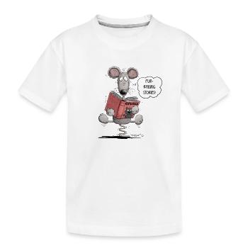 rat de bibliothèque rat de livre lecture rat de bibliothèque - T-shirt bio Premium Enfant - blanc - Devant