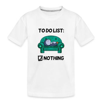 Funny Saying - Funny Sayings - with Penguin - Kids' Premium Organic T-Shirt - white - Front