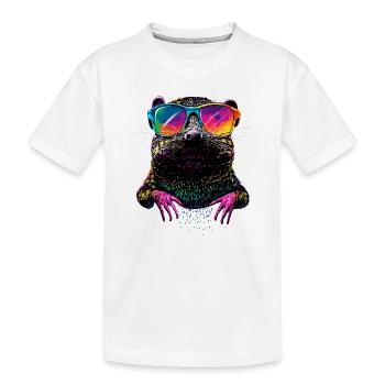 Maulwurf mit Sonnenbrille Liebe Süße Maulwürfe - Kinder Premium Bio T-Shirt - Weiß - Vorne