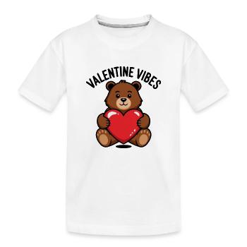 Valentine Vibes für verliebte zu Valentinstag - Kinder Premium Bio T-Shirt - Weiß - Vorne