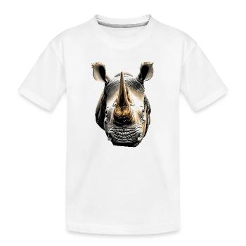 Rhinocéros Rhinocéros Afrique Safari Rhinocéros Rhinocéros - T-shirt bio Premium Enfant - blanc - Devant