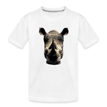 Rhinocéros Rhinocéros Afrique Safari Rhinocéros Rhinocéros - T-shirt bio Premium Enfant - blanc - Devant