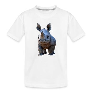 Rhinocéros Rhinocéros Afrique Safari Rhinocéros Rhinocéros - T-shirt bio Premium Enfant - blanc - Devant
