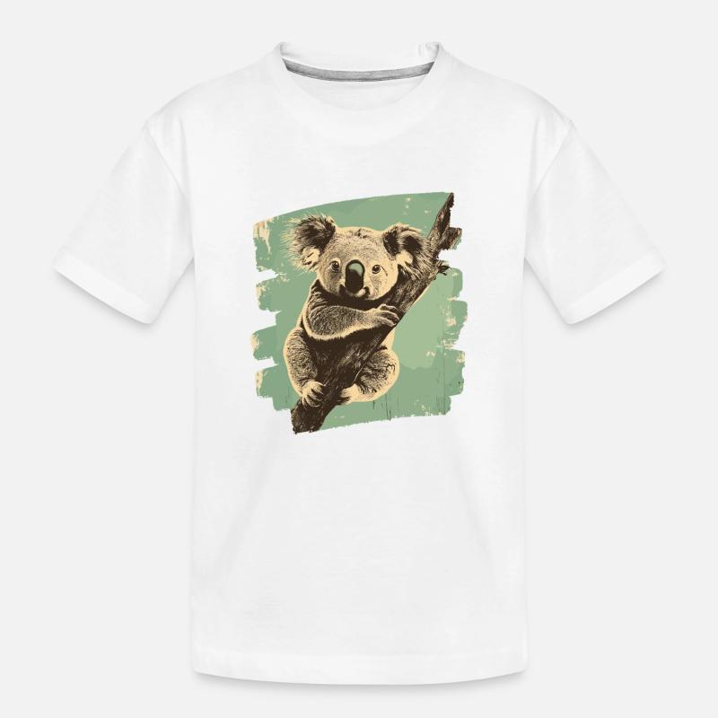 Koala - Kinder Premium Bio T-Shirt - Weiß