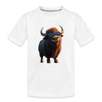 Bison, Bison, Bovins sauvages, Bison, Bison d’Amérique - T-shirt bio Premium Enfant - blanc - Devant