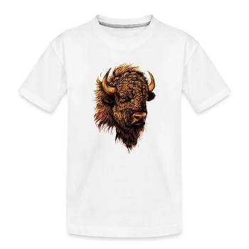 Bison, Bison, Bovins sauvages, Bison, Bison d’Amérique - T-shirt bio Premium Enfant - blanc - Devant