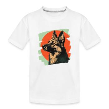 Chien de berger - T-shirt bio Premium Enfant - blanc - Devant