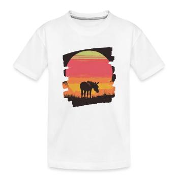 Donkey - Kids' Premium Organic T-Shirt - white - Front