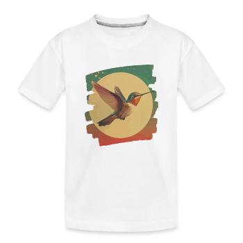 Hummingbird - Kids' Premium Organic T-Shirt - white - Front