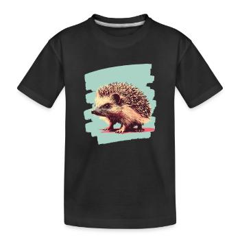 Hérisson - T-shirt bio Premium Enfant - noir - Devant