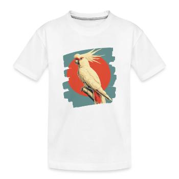 Kakadu - Kinder Premium Bio T-Shirt - Weiß - Vorne
