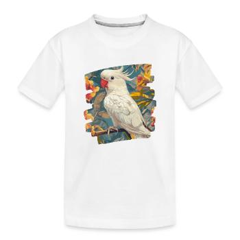 Kakadu - Kinder Premium Bio T-Shirt - Weiß - Vorne