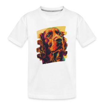 Cocker Spaniel - T-shirt bio Premium Enfant - blanc - Devant