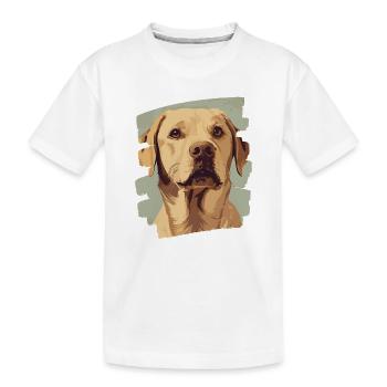 Labrador - Kinder Premium Bio T-Shirt - Weiß - Vorne