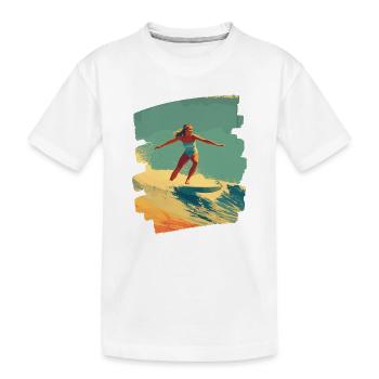 Surfer - Kids' Premium Organic T-Shirt - white - Front