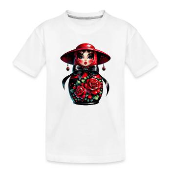 Fille russe ! Matriochka Russe pour Russes - T-shirt bio Premium Enfant - blanc - Devant