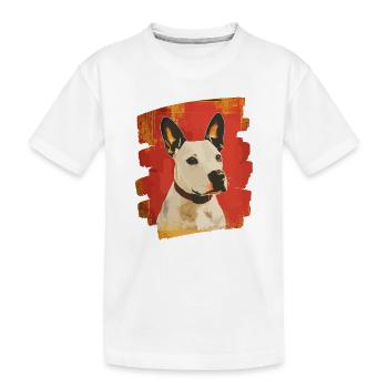 Bull Terrier Chien de combat Race de chien - T-shirt bio Premium Enfant - blanc - Devant