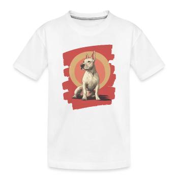 Bull Terrier Chien de combat Race de chien - T-shirt bio Premium Enfant - blanc - Devant