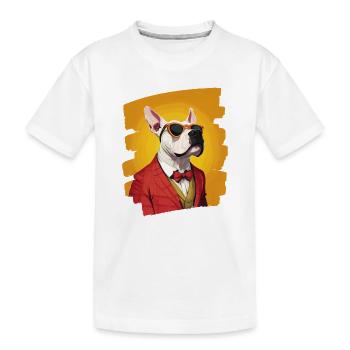 Bull Terrier Chien de combat Race de chien - T-shirt bio Premium Enfant - blanc - Devant