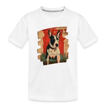 Bull Terrier Chien de combat Race de chien - T-shirt bio Premium Enfant - blanc - Devant