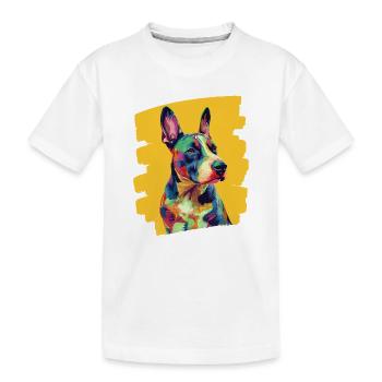 Bull Terrier Chien de combat Race de chien - T-shirt bio Premium Enfant - blanc - Devant