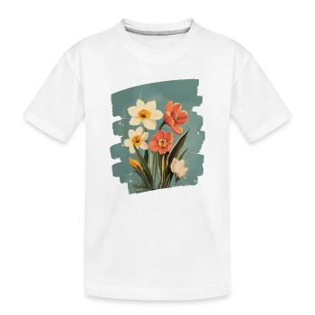 Printemps Printemps Début Fleur Fleurs - T-shirt bio Premium Enfant - blanc - Devant
