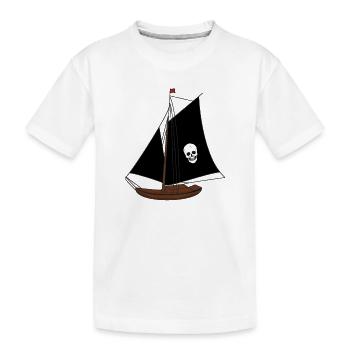 Sailing Ship Ships Sailing Ship Pirates Kids - Kids' Premium Organic T-Shirt - white - Front