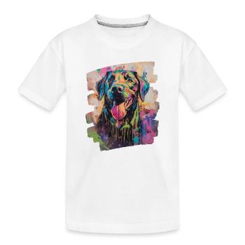 Labrador - Kinder Premium Bio T-Shirt - Weiß - Vorne