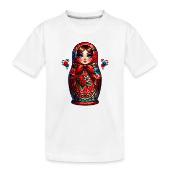 Russian Girl! Matryoshka Russian for Russians - Kids' Premium Organic T-Shirt - white - Front