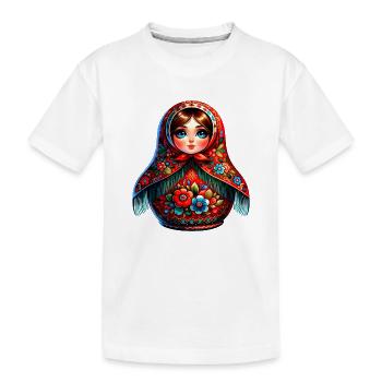 Fille russe ! Matriochka Russe pour Russes - T-shirt bio Premium Enfant - blanc - Devant