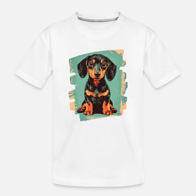 Teckel Dackel - T-shirt bio Premium Enfant - blanc
