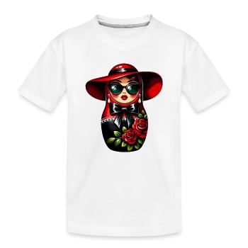 Fille russe ! Matriochka Russe pour Russes - T-shirt bio Premium Enfant - blanc - Devant