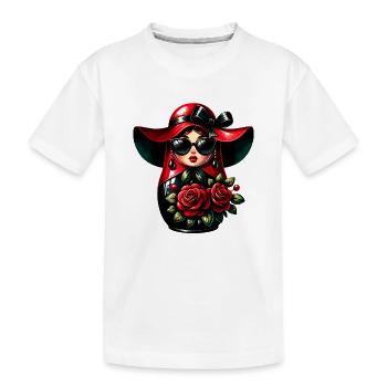 Fille russe ! Matriochka Russe pour Russes - T-shirt bio Premium Enfant - blanc - Devant