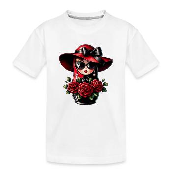 Fille russe ! Matriochka Russe pour Russes - T-shirt bio Premium Enfant - blanc - Devant