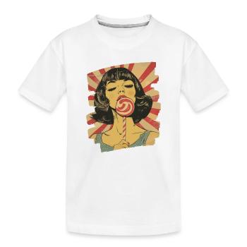 Sucette sucette sucette sucette sweet retro - T-shirt bio Premium Enfant - blanc - Devant