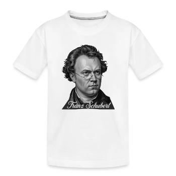 Portrait du compositeur Franz Schubert - T-shirt bio Premium Enfant - blanc - Devant