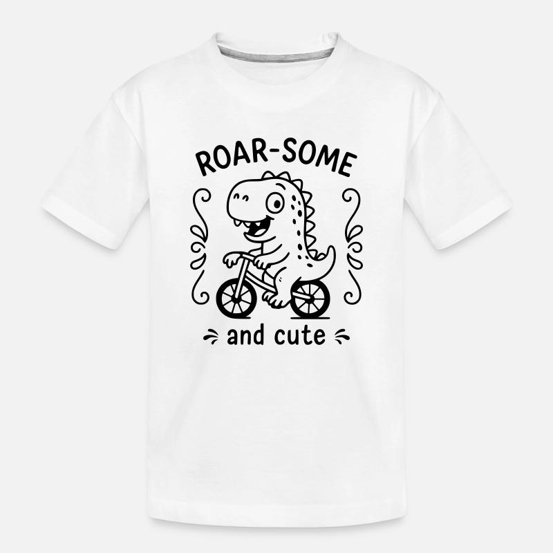 Roarsome - Kinder Premium Bio T-Shirt - Weiß